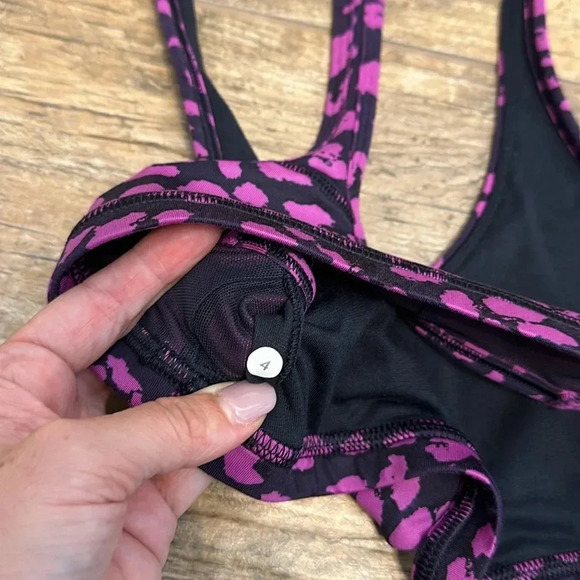 Lululemon barre none bra cherry cheetah purple 4 - Picture 3 of 3